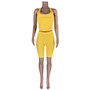 Women Sports Casual Tank Top and Shorts Two-piece Set