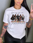 African Women Black Girls Short Sleeve Printed T-Shirt