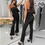 Women Sexy Strapless Top and Casual Pants Two-piece Set