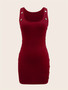 Summer  Street Solid Color Strap Sexy Women's Bodycon Dress