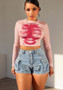 Women Spring/Summer Cargo Bag Pocket Multi-Pocket Stretch Denim Shorts