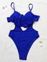 Women ruffled one-piece swimsuit