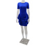 Ladies Round Neck Elegant Ruffle Bodycon Dress