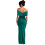 Women Bow Off Shoulder Off Shoulder Slit Dress