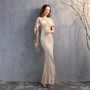 Women Elegant Formal Party Mermaid Skirt Maxi Evening Dress