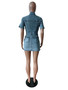 Spring/Summer Denim Short Sleeve Fashion Slim Fit Dress