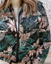 Winter Women Printed Long Sleeves Zip Padded Jacket