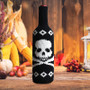 (2PCS)Halloween Skull Pumpkin knitting wine bottle props