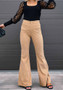 Women autumn high waist micro flared pants