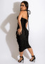 Women's Halter Lace-Up Ruched Long Dress