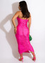 Women's Halter Lace-Up Ruched Long Dress