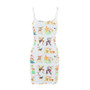 Women Sexy Suspender Bodycon Print Dress