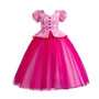 Girls princess dress puff sleeve mesh tutu skirt