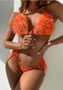 Sexy Plush Women Bikini Two Pieces Swimsuit