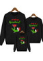 Drink Up Merry Christmas Fleece Sweatshirt Parent-Child Cute Cartoon Long Sleeve T-Shirt