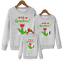 Drink Up Merry Christmas Fleece Sweatshirt Parent-Child Cute Cartoon Long Sleeve T-Shirt