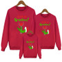 Drink Up Merry Christmas Fleece Sweatshirt Parent-Child Cute Cartoon Long Sleeve T-Shirt