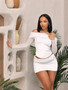 Women summer mesh Top and Skrit Casual two-piece set