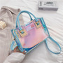 Women's Trendy Transparent Laser Pvc Handbag Crossbody Bag Shoulder Bag