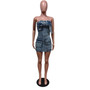 Strapless Pocket Slim Fit Denim Dress