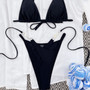 Sexy Two Piece Bikini Swimsuit Creative Patchwork Triangle Women's Swimwear