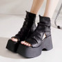 Women Platform Style Peep-Toe High Top Sandals