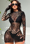 Women clothing mesh Hollow Out Sexy Jumpsuit