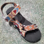 Plus Size Sandals Summer Thin Sole Beach Shoes Ethnic Velcro Women's Shoes