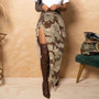 Women'S Fashion Camouflage Pocket Slit Skirt