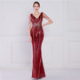 Plus Size Women Sequined Formal Party Evening Dress