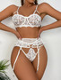 Lingerie Three-Piece Sexy Lingerie Bikini Garter Lace Pajama Set