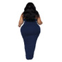 Summer Women's Solid Color Sling Fashion Sexy Plus Size Dress