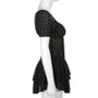 Women's Crochet Hollow Corset Square Neck Puff Sleeve Fairy Dress