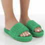 Spring And Autumn Platform Fur Slippers Plus Size Women Towel Slippers