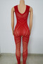 Women Hollow Sexy Halter Neck Mesh Backless Jumpsuit Sexy Lingerie