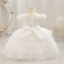 Girls' puffy gauze sequin princess dress