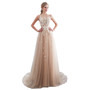 Luxury Chic Evening Dress Applique Slim Fit Mesh Bridesmaid Dress