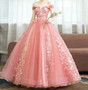 Solid Color Off Shoulder Luxury Wedding Dress