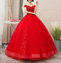 Solid Color Off Shoulder Luxury Wedding Dress