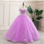 Solid Color Off Shoulder Luxury Wedding Dress