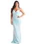 Sexy V-Neck Strap Sequin Evening Dresselegant Formal Party Gown