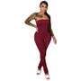 Women's Fashionable And Sexy Long Tight Fitting Low Back Strapless Jumpsuit