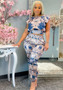 Fashionable Women's Printed Sleeveless Casual Two Piece Pants Set