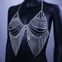 Rhinestone body chain suit sexy shiny tassel nightclub clothing show trendy underwear show body Chain