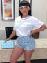 Summer Casual Letter Print T-Shirt Shorts Set