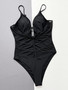 Women mesh patchwork one-piece Swimwear