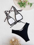 Women Bikini Leopard Lace-Up Swimwear