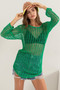 HYFVE Crochet Long Sleeve Cover Up