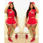 Women Sexy Women Striped Letter Baseball Top and Skirt Two-piece Set