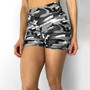 Plus Size Women Camo Print Shorts